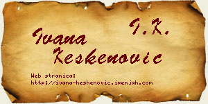 Ivana Keskenović vizit kartica